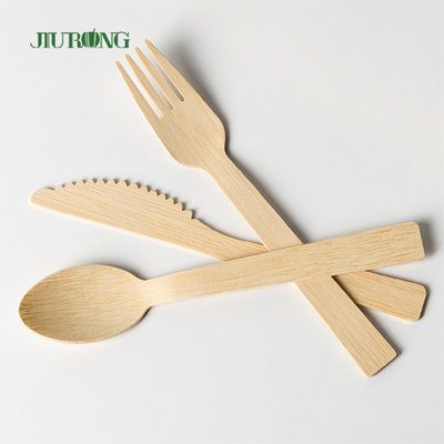 التخلص من أدوات المائدة الخيزران القابلة للتحلل الحيوي سكين خشبي شوكة ملعقة مجموعة Flatwar Cutleri