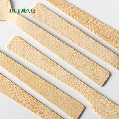 التخلص من أدوات المائدة الخيزران القابلة للتحلل الحيوي سكين خشبي شوكة ملعقة مجموعة Flatwar Cutleri