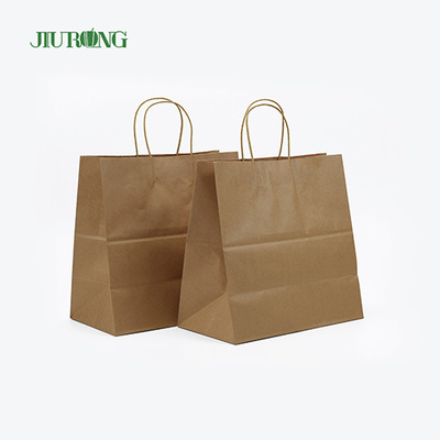 خذ بعيدا SOS Kraft Biodegradable Paper Bag Recyclable BSCI المعتمدة